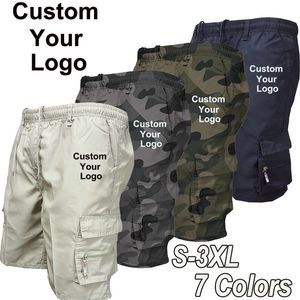 Fashion Mens Custom Your Cargo Shorts Side Multi pockets Men Loose Work Casual Short Pants Male Summer Outdoor S 220628