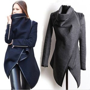 Mwwiiwwm nowa moda wełniana wełniana płaszcz zimowy wełniany długie rękaw Trench płaszcz Kobieta S Odzież Multi Size LJ201106