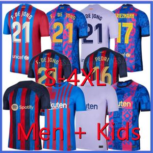 S xl Ansu fa t i Camisetas de Football piłkarska koszulka Memphis Pedri Kun Aguero F de Jong Dest Shirt Men Kids Kit