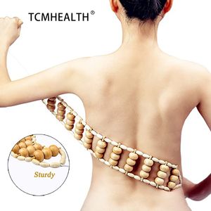 TCMHEALTH Body Back Massage Roller Wheel Wooden Massager Relax Muscle Stimulator Relase Neck Leg Back Waist Pain Health Care Tools