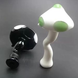 2023New Mushroom Style Glass Pipes Handmade Smoking Rig High Quality Funny Bong Spoon Smoking Accessories Dry Herb Hand Pipe 4inch Length