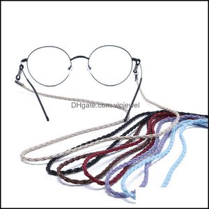 Eyeglasses Chains Eyewear Accessories Fashion Sports Pu Rope Sunglasses Strap Glasses Cord Chain String Holder F Dhdpx