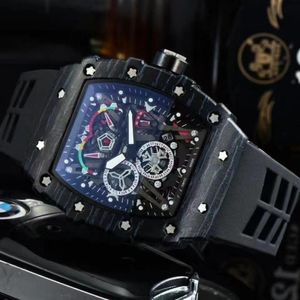 Assista a marca de movimento de quartzo automática relógios de borracha Strap Business Sports Transparent Watchs importados Mirror Bateria de Bateria de Mirror