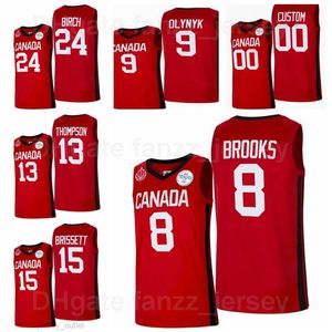 Man Women Kids Canada 2021 Tokyo Jersey 2020-20 Summer Basketball 8 Andrew Wiggins 15 Oshae Brissett 10 Trey Lyles 6 Cory Joseph 13 Tristan Thompson Team Color Red