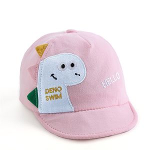 Topi Bisbol Bayi Bordir Dinosaurus Kartun Topi Peaked Luar Ruangan Anak Perempuan Musim Panas Topi Pelindung Matahari Katun Lembut Anak 220611