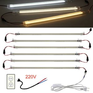 AC 220V LED Tubes Rigid Light Strip High Brightness 30cm/40cm SMD LED Fluorescent Floodlight Bar Industries Showcase Display Lamp