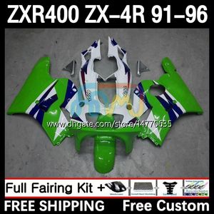 91 Kawasaki großhandel-Ganzkörper Kit für Kawasaki Ninja ZXR cc ZX R ZXR400 Cowling dh ZX4R CC ZX R ZXR ABS Fairing Cool Green