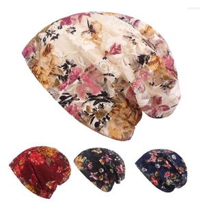 Moda Summer Mulheres finas Lace Hat Floral Casual Adulto Caps Caps BONNET BONNET POLETER FECIMAIS SINIES SKULIESS SINIO/SKULL OLIV22