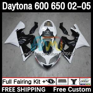 Daytona 650 600 CCのフレームキット02 03 04 05ボディワーク7DH.27カウリングデイトナ600デイトナ650 2002 2003 2004 2005ボディデイトナ600 02-05モーターサイクルフェアリングホワイトブラック