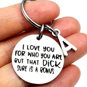 Keychains Love You Funny Keychain Presentes para o namorado do marido aniversário de aniversário do dia dos namorados Chain -Chain KeyCeychains