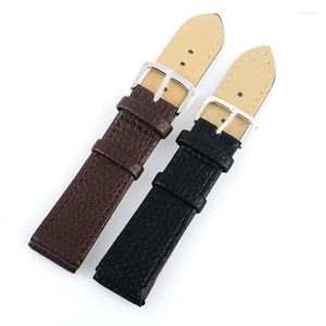 Watch Bands Wholesale High Quality 50pcs/lot 18MM 20MM Genuine Leather Watchband Straps Sport Band Brown&black For Option Hele22
