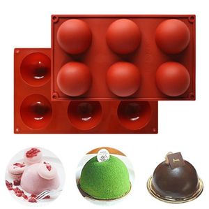 Creative 6 Half Sphere Circle Silicone Chocolate Moulds Cupcake Patisserie Candy Mold Round Shape Cake DIY Baking Mould Tool SN4523