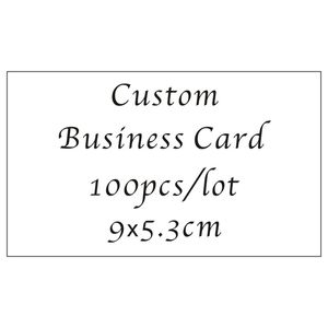 Custom 9x5.3cm 100 PCSLOT 회사 인쇄 성격 이름 카드 명함 직접 디자인 만들기 220608