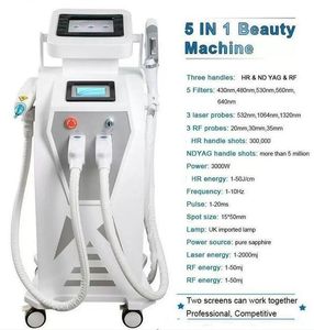 Double Screen 4 in1 Multi-function OPT IPL Laser therapy machine tattoo removal equipment vascular pigment acne therapy with q switched