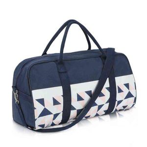 duffle bags Sports Fitness Handbag Luggage 16 Amp Canvas Printed Yoga Bag Outdoor Travel Bag 220707