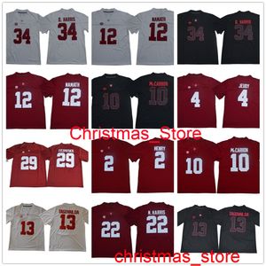 Alabama Crimson Tide stitched College Jersey 2 HURTS 4 Jerry Jeudy 12 Joe Namath 22 Najee Harris 10 McCARRON 34 Damien