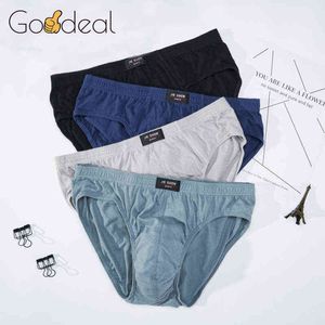 4pcs Lot Goodeal 100% Cotton Briefs Mens Comfortable Underpants Man Underwear Pants Breathable Male Panties Plue Size XL-5XL G220419