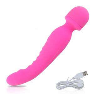 Massageador de brinquedos sexuais de brinquedos de brinquedo adulto suprimentos por atacado Silicone AV AV Vibrador Vibrador Feminino Venda 6Vee