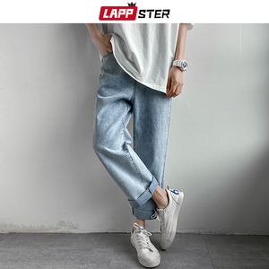 Lappster verão coreano Fashions harém jeans homens streetwear vintage calça jeans azul masculino hip hop salto jeans 201111