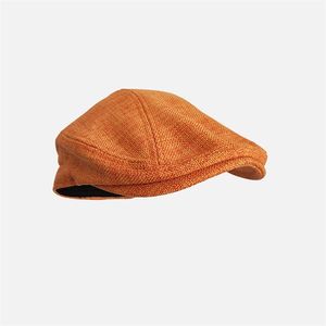 Beret Caps Outdoor Sun Breathable Flat Hats Womens Mens Ivy Cap Solid Color Duckbill Vintage Gatsby Hat BLM211 201106