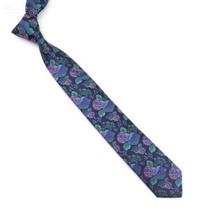 Cravatta classica da uomo Cravatta jacquard con fiore floreale blu rosso rosa per abito da cerimonia nuziale da lavoro Accessorio Gravatas