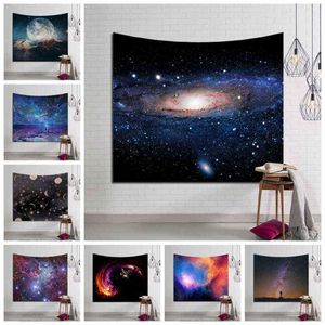 Boho Decoration Home Galaxy Hanging Wall Rugs Hippie Retro Yoga Beach Mat India Mural Tapiz J220804