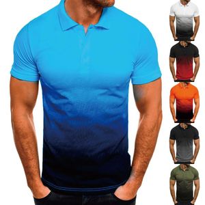 Erkek Polos Erkek Erkek Gömlek Kısa Kollu Golf Tişörtleri Kontrast Renk İş Yaz Streetwear Günlük Moda Günlük Üstler