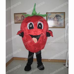 Halloween Strawberry Mascot Costumes Högkvalitativ tecknad karaktärdräkt Suit Xmas Outdoor Party Outfit Adult Size PROMOTION REDITION TREDAGING