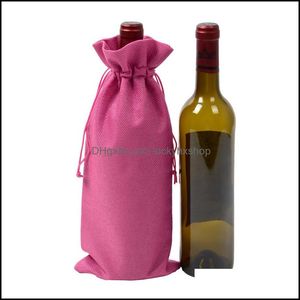 ingrosso Sacchetto Regalo Di Natale Per Il Vino-Botte di gioielli borse display imballaggio lotto regalo per bottiglie di vino seppelli