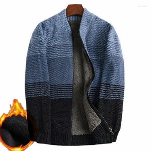 Sweaters para hombres Liner de lana de invierno Man espesos espesos de nieve cálida Swein Sweats Algodón Rainbow Cardigan Men 2022 Plus Tamaño 5xl 6xl 7xlmen Kenn22