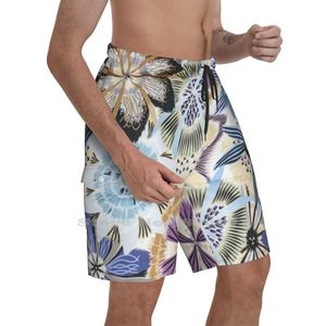 Men's Shorts Flower Luxury Home Decor Loose Thin Beach Sports Fashion Geometric Zigzag Boho Chic Modern Color