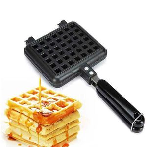 Pişirme kalıpları yapışmaz waffles üreticisi makine mutfak waffle kalıp gaz tava kabarcık yumurta kek fırın kahvaltı yapımcı kalabalık