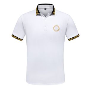 2022 Luxurys Designers Designers Stripe Polo T Shirts Snake Polos Bee Floral Mens High Street Fashion Polo Luxury 100％Cotton Tシャツ