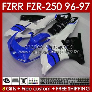 Fairings for Yamaha FZRR FZR 250R 250RR FZR 250 R RR FZR250R 1996 1997 Body 144NO.88 FZR-250 FZR250 R RR 96 97 FZR250RR FZR250-R FZR-250R 96-97 KIT BLUE BLUSSY