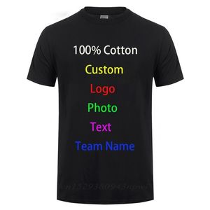 T-shirt da uomo Testo personalizzato Fai da te il tuo design Po Stampa T-shirt pubblicitaria per abbigliamento per VIP W220409