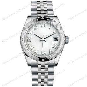 Высококачественные азиатские часы 2813 Sport Automatic Ladies Watchs Datejust 31 мм белые римские масштабные шкалы на запястье Watch M178344-0028