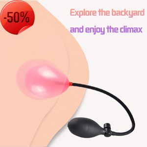 Wholesale inflatable sex butt toy for sale - Group buy 50 discount Exvoid Latex Anal Prostate Massage Sex Toys for Beginner Inflatable Male Anus Insert Device Butt Plug Dilatator Sounds Sex shop for couples
