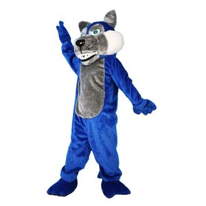 Stage Performance Blue Wolf Mascot Costumes Carnival Hallowen Gifts Unisex Adults Fancy Party Games Outfit Holiday Celebration Cartoon Character Outfits
