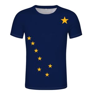 Alaska T-Shirt nach Maß Name Nummer USA Juneau Ak T-Shirt Amerika Druck rotes Wort Banchorage Sand Point Unalaska Healy Kleidung 220702