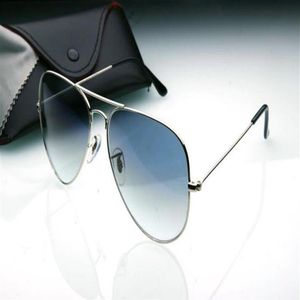Säljer bra kvalitet Mens Womens Brand Designer Solglasögon Silver Frame Brown Gradient Lenses With Box MM Lens204C309F