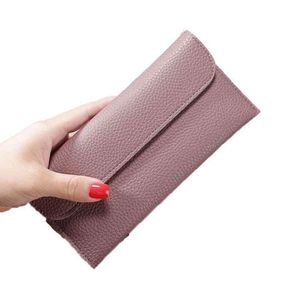 2022 latt Fashion Wallet Long Ladi Large Purse Female PU Leather Card Holder pochette da donna