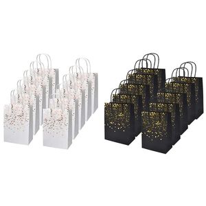 Present Wrap PCS Kraft Paper Bag med handtag Stamping Heart-Shaped Party Shopping Baggift