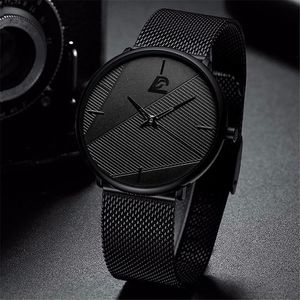 Reloj Hombre Watches Mens Minimalistiska mode Ultratunn Watch Simple Men Business Quartz Wristwatch Relogio Masculino