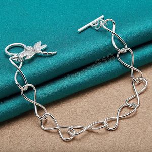 925 Sterling Silver Buckle Dragonfly Pendant Bracelet Chain For Women Fashion Charm Wedding Engagement Party Jewelry