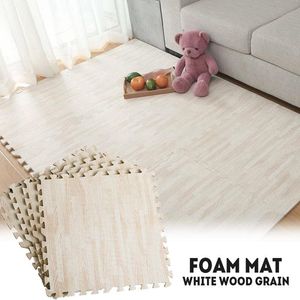 Tappeti 20pcs Gioco di gioco bianco Pavimento in legno finto Confortevole Modernizzazione Tappetino per bambini Camera da letto Camera dei bambini Soft HomeTappeti