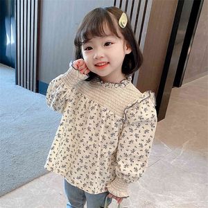 Girls Blouse Floral Pattern Floral Shirts Shirts per bambini per bambini Casual Style Kids Case Girls 210412
