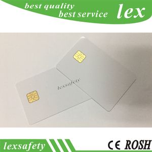 100 PZ Cr80 Bianco Bianco PVC Fu Dan 4428 Contact IC Card Con compatibile sle 5528 Chip Smart Card per serrature