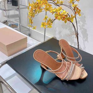 Ladies Sexy Gold Wedge Heel Sandals Women Summer Pink Wedding Sandals Flip High Heels Slippers Flops Sandal Fenty Slides Stiletto Slimming Shoes 220510