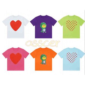 Wholesale multi color clothes for sale - Group buy Digners T shirt Mens Clothing High Fashion Heart Print Multi Color Te Womens Casual Hip Hop Streetwear Shirts Asian Size M XL