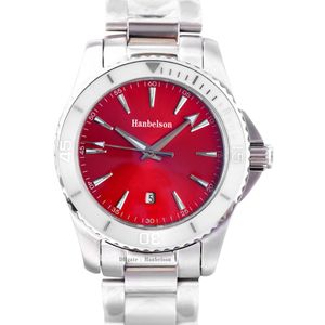5 färger herr automatiska mekaniska klockor 41,5 mm armbandsur i hel rostfritt stål Red face luminous watch 2813 montre de luxe